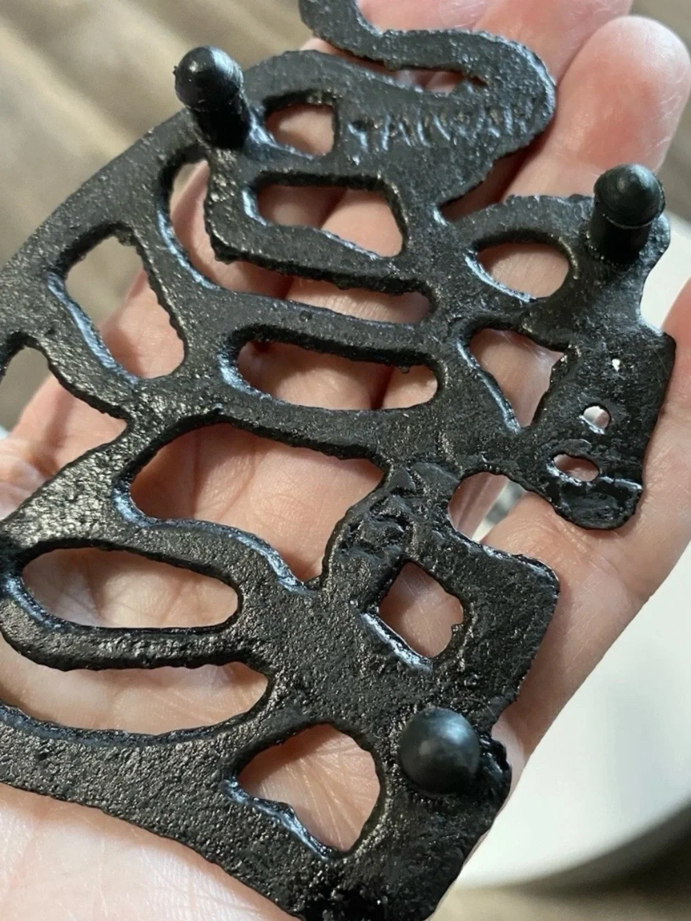 Vintage Cast Iron Elephant Trivets, Set of 3 - Black by TSU